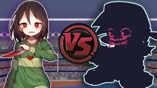 EVIL BOYFRIEND vs CHARA Friday Night Funkin vs Undertale Song  CARTOON RAP ATTACK [upl. by Christel]