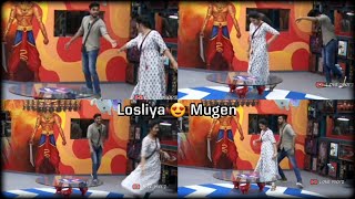 Losliya and mugen dance  Bigg boss  WhatsApp status  losliya army [upl. by Ahseenyt]