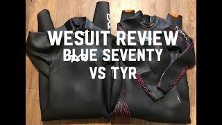 WETSUIT REVIEW  Blue Seventy Fusion vs TYR Hurricane Cat 1 [upl. by Pillihpnhoj]