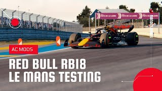 2022 Red Bull RB18 Testing at Le Mans  Assetto Corsa 4K [upl. by Kurt]