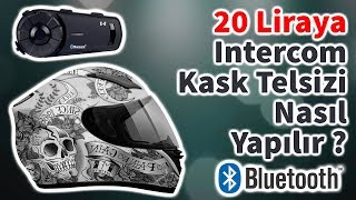 20 Liraya Intercom Kask Telsizi Nasıl Yapılır   DIY Intercom [upl. by Akemad]