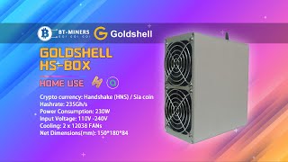 Goldshell HSBox  SCBox Handshake and Siacoin Miner 235Ghs crypto cryptomining cryptocurrency [upl. by Eilzel516]