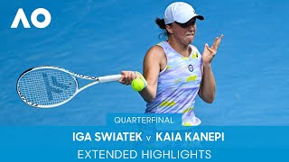 Iga Swiatek v Kaia Kanepi Extended Highlights QF  Australian Open 2022 [upl. by Okoyk406]