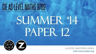 CIE AS Maths 9709  S14 P12  Solved Past Paper [upl. by Halpern170]