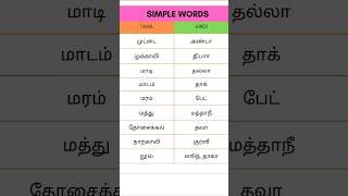 Easy Words Tamil to Hindi learning tamilshorts tamil [upl. by Scharff]