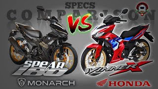 MONARCH SPEAR 180 vs HONDA WINNER X 150 SPECS COMPARISON [upl. by Jacqui670]