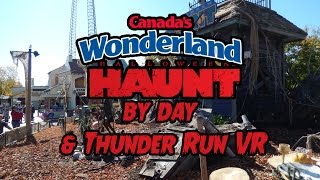 Canadas Wonderland  Thunder Run VR Haunt by Day and more Oct 10 2015 [upl. by Vories518]