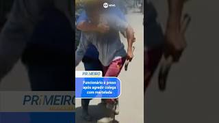 Funcionário é preso após agredir colega com martelada [upl. by Nelleoj515]