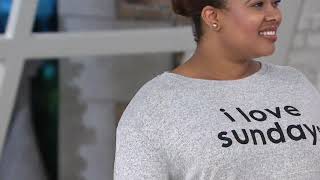 Peace Love World Scoop Neck Comfy Knit Long Sleeve Top on QVC [upl. by Gent]