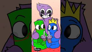 Grimace Shake animation meme rainbow friends blue x green💙💚shorts grimaceshake flipaclip trend [upl. by Edeline]