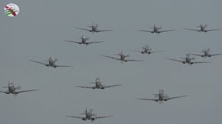 Duxford Airshow 13 Spitfire Flypast September 24th 2017  AIRSHOW WORLD [upl. by Orrin]