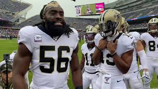 Saints Pregame Huddle at Chicago Bears  Week 7 2019 [upl. by Aitsirk]