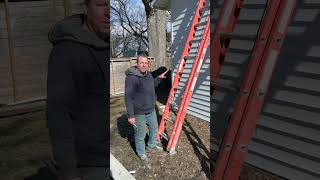 How to Position a Ladder Properly shorts home renovation diy [upl. by Fadiman]