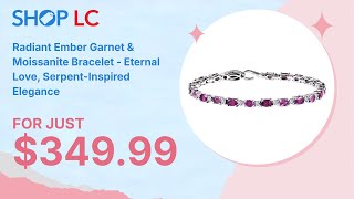 Garnet amp Moissanite Serpent Bracelet in RhodiumPlated Silver 640 ctw [upl. by Euqinamod]