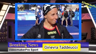 Olimpiadi Parigi Ginevra Taddeucci fantastica medaglia di bronzo nuoto acque libere 10km [upl. by Dnomyar]