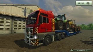 Farming simulator 2013 Trasporto eccezionale MAN TGX [upl. by Etnwahs]