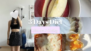 How I lost 3kg in 3 Days short term diet 🍎🍌🍠 [upl. by Gnuy]