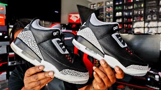 AIR JORDAN 3 BLACK CEMENT 2024 YALL GOT ME NERVOUS ABOUT THESE WILL THEY BE WORTH IT [upl. by Solrak386]