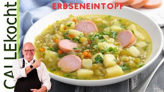 Leckere Erbsensuppe mit buntem Gemüse und Kartoffeln Omas Rezept [upl. by Beeson]