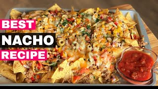 Best Sheet Pan Nacho Recipe  Best Ground Beef Nacho Recipe  Loaded Nacho Recipe With Ground Beef [upl. by Areyk981]