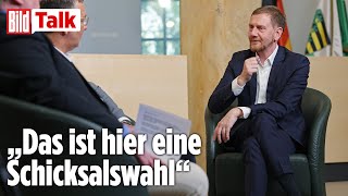 Michael Kretschmer über die SachsenWahl AfDHöcke Grüne und das Bürgergeld  BILD TALK [upl. by Sutton]