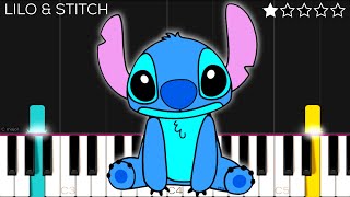 Lilo amp Stitch  Hawaiian Roller Coaster Ride  EASY Piano Tutorial [upl. by Hephzipah]