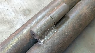 how to weld door hinges quickly and accurately  welding trick [upl. by Gaves821]