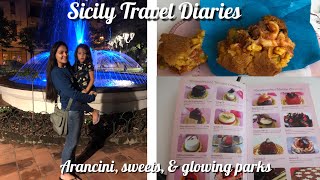 explore Sicily with me  trying arancini amp viagrande park [upl. by Oika]