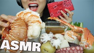 ASMR SEAFOOD Boil Giant LOBSTER  KING CRAB  Octopus  Shrimp EATING SOUNDS  SASASMR [upl. by Jemina]