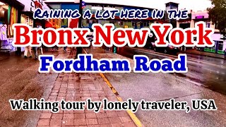 Bronx New York fordham road it’s raining a lot [upl. by Navillus]