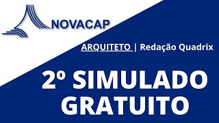 ARQUITETO Novacap  2º Simulado Gratuito de Discursiva Faça e Envie no Grupo do Telegram [upl. by Uol]