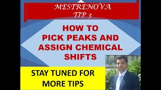 MestreNova Tutorial Tip 3  Peak picking  NMR software  Chemical Shift  Chemwonders  Topspin [upl. by Nelubez]