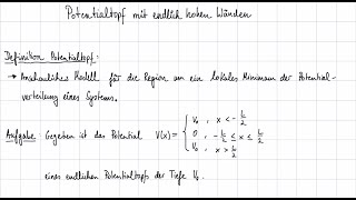 Endlich hoher Potentialtopf [upl. by Margery]