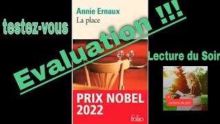 La Place évaluation Annie Ernaux [upl. by Kerek]