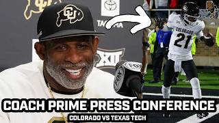 Coach Prime Jokes About Texas Tech Throwing Tortillas amp More After HUGE Win [upl. by Rem]