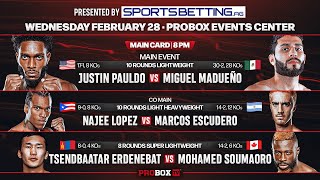 Pauldo vs Madueño  ProBox TVs Wednesday Night Fights [upl. by Peder]