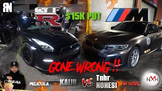 Fastest m340 nohesi vs nj built r35 gtr street race GONE WRONG at the line 🤯 Rivalry of the year [upl. by Reivad365]