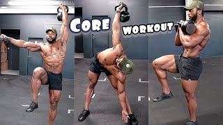 THE PERFECT KETTLEBELL CORE WORKOUT  Six Pack Abs Workout [upl. by Kenlay]