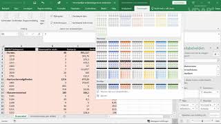 MS Office 365  Excel Draaitabellen extra mogelijkheden  De draaitabel opmaken [upl. by Absa]