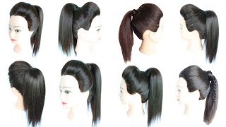 4 high ponytail with puff  high ponytail  ponytail  hairstyles for girls  hair style girl [upl. by Erich]