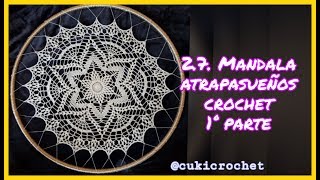 Cómo tejer carpeta redonda a crochet paso a paso 27 MANDALA A CROCHET 8060 CM DE DIAMETRO [upl. by Mond647]