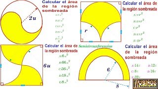 Áreas de Regiones Sombreadas Teoría y 30 Problemas Resueltos Razonamiento y Geometría [upl. by Naitsirhc]