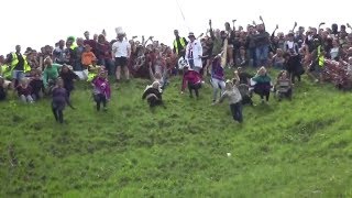 The biggest tumbles from the 2019 Gloucester Cheese Rolling Race [upl. by Callery]