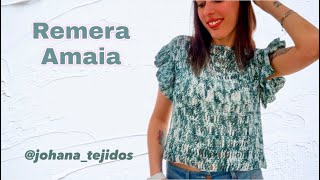 Remera Amaia Tejida a crochet Una pieza Todas las tallas Tutorial paso a paso Blusa mujer [upl. by Yerffeg318]