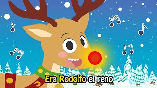 🎵🎅 El KARAOKE de la canción RODOLFO EL RENO 🦌🎄 [upl. by Diskin240]