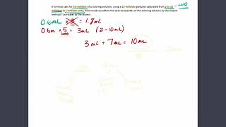 Calculations amp Compounding  Aliquot Method 2 [upl. by Ecinaj705]