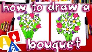 How To Draw A Flower Bouquet [upl. by Cassie]