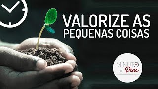 VALORIZE AS PEQUENAS COISAS  Minuto com Deus [upl. by Retsub]