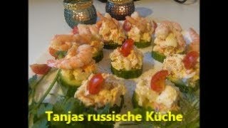 Fingerfood neue Partyrezepte für Weihnachten Silvester Einfacher SurimiSalat Krabbenstäbchen [upl. by Rivi281]