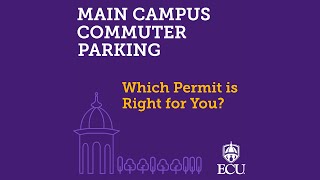 ECU Commuter Permit Guide  Main Campus [upl. by Nerua]